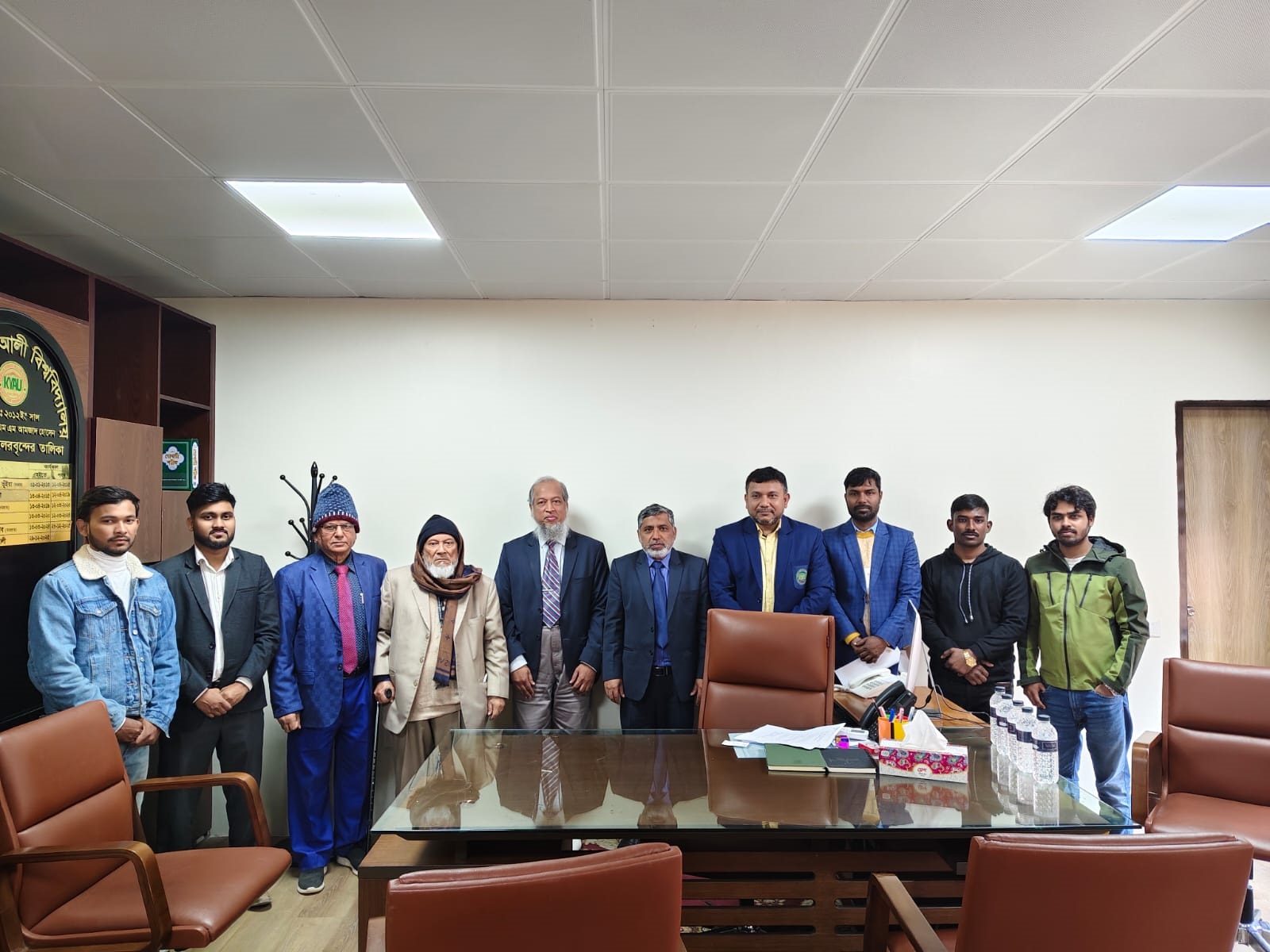 An informal courtesy meeting between Prof. Dr. Md. Asraf Ali, Vice-Chancellor of KYAU and Prof. Dr. Muhammad Mahbub-ul Alam, Head of the Department of Transfusion Medicine, KYAMC&H.